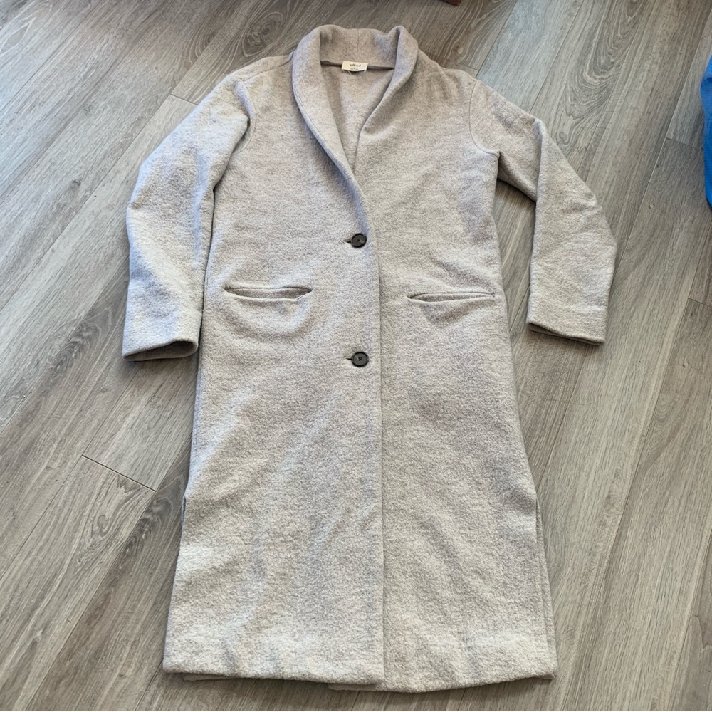 Wilfred wool coat gray XS two button with pockets